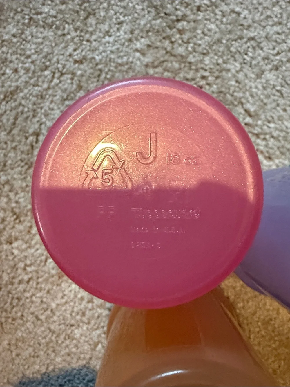 Tupperware Colorful Plastic Stacking Cups - Set of 5